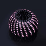 Fashion Women Bun Crystal Hair Claw Horsetail Buckle Hair Clip Bird Nest Expanding Hair Accessories Female Ponytail Headwear daiiibabyyy