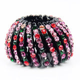 Fashion Women Bun Crystal Hair Claw Horsetail Buckle Hair Clip Bird Nest Expanding Hair Accessories Female Ponytail Headwear daiiibabyyy