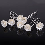 20pc Wedding Bridal Pearl Rose Flower Hair Pins Clips Crystal Rhinestone Hairpins Bridesmaid Hair Accessories daiiibabyyy