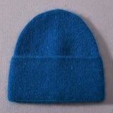 Solid Color Winter Hats Women Men Fluffy Long Hair Cashmere Knitted Beanies Warm Wool Autumn Female Beanie Caps Casual daiiibabyyy