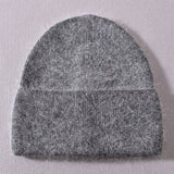 Solid Color Winter Hats Women Men Fluffy Long Hair Cashmere Knitted Beanies Warm Wool Autumn Female Beanie Caps Casual daiiibabyyy