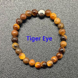Bohemian Handmade Natural Stone Rings Women with Stainless Steel Bead Multi Color Stretch Rope Party Gifts Ring Adjustable daiiibabyyy