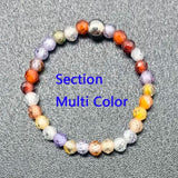 Bohemian Handmade Natural Stone Rings Women with Stainless Steel Bead Multi Color Stretch Rope Party Gifts Ring Adjustable daiiibabyyy