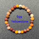 Bohemian Handmade Natural Stone Rings Women with Stainless Steel Bead Multi Color Stretch Rope Party Gifts Ring Adjustable daiiibabyyy