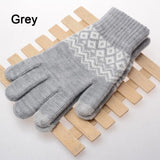 Knitted Gloves Winter Warm Thick Touch Screen Fur Gloves Solid Mittens for Mobile Phone Tablet Pad Women's Cashmere Wool Glove daiiibabyyy
