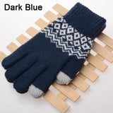 Knitted Gloves Winter Warm Thick Touch Screen Fur Gloves Solid Mittens for Mobile Phone Tablet Pad Women's Cashmere Wool Glove daiiibabyyy