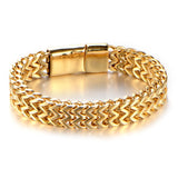 High Quality Stainless Steel Braided Bracelet Bangle Men Hip Hop Party Rock Jewelry daiiibabyyy