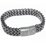 High Quality Stainless Steel Braided Bracelet Bangle Men Hip Hop Party Rock Jewelry daiiibabyyy
