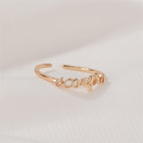 Minimalist thin Open Gold 12 Star Signs Finger Rings Birthday Friendship Jewelry Gift  Personality Zodiac Rings For Women daiiibabyyy