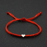 Love Heart Charm Bracelet Women Men Lovers' Wish Good Lucky Red String Braided Adjustable Couple Bracelets Friendship Jewelry daiiibabyyy