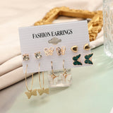 Fashion Gold Pearl Tassel Earrings Set For Women Vintage Metal Hoop Earings Geometric Circle Drop Earrings 2021 New Jewelry daiiibabyyy