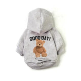 Cute Bear Dog Clothes Winter Pet Clothes Warm Dog Pullover Hoodie Clothes For Small Dogs Chihuahua Cartoon Puppy Cat Clothing daiiibabyyy