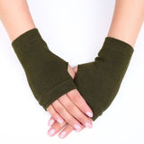 Wool Knitted Fingerless Flip Gloves Winter Warm Flexible Touchscreen Gloves for Men Women Unisex Exposed Finger Mittens Glove daiiibabyyy
