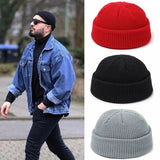 Fashion Hip Hop Beanie Knitted Hat Men Skullcap Women Winter Warm Brimless Baggy Melon Cap Cuff Docker Fisherman Beanies Hats