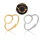 Fashion Euramerican Gold Colour Ring Rings Women Rings Stainless Steel Rings Women Open Rings For Women Chain Ring Jewelry Gifts daiiibabyyy
