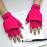 Winter Warm Thickening Wool Gloves Knitted Flip Fingerless Exposed Finger Thick Gloves Without Fingers Mittens Glove Women daiiibabyyy