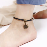 Bohemia Butterfly Heart Tree Tower Pendant Ankle for Women Black Rope Bracelets on Leg Choker Ankles Sandal China Jewelry Gift daiiibabyyy