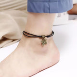 Bohemia Butterfly Heart Tree Tower Pendant Ankle for Women Black Rope Bracelets on Leg Choker Ankles Sandal China Jewelry Gift daiiibabyyy