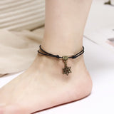 Bohemia Butterfly Heart Tree Tower Pendant Ankle for Women Black Rope Bracelets on Leg Choker Ankles Sandal China Jewelry Gift daiiibabyyy