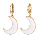 New Sweet Love Heart Drop Earrings for Women Girls Round Circle Enamel Letters Korean Fashion Statement Wedding Jewelry daiiibabyyy