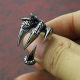 1pcs Titanium Steel Eagle Dragon Claw Halloween Skull Ring Hot Selling Men's Domineering Opening Rock Animal Jewelry daiiibabyyy