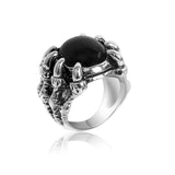 1pcs Titanium Steel Eagle Dragon Claw Halloween Skull Ring Hot Selling Men's Domineering Opening Rock Animal Jewelry daiiibabyyy