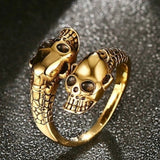 1pcs Titanium Steel Eagle Dragon Claw Halloween Skull Ring Hot Selling Men's Domineering Opening Rock Animal Jewelry daiiibabyyy