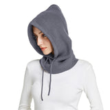 Sparsil Unisex Knit Scarf Hood Hat Winter Women Cashmere Beanie Bonnet Lady Wool Neck&Face Protect Balaclava Skullies Men Hooded daiiibabyyy