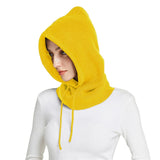 Sparsil Unisex Knit Scarf Hood Hat Winter Women Cashmere Beanie Bonnet Lady Wool Neck&Face Protect Balaclava Skullies Men Hooded daiiibabyyy