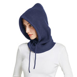 Sparsil Unisex Knit Scarf Hood Hat Winter Women Cashmere Beanie Bonnet Lady Wool Neck&Face Protect Balaclava Skullies Men Hooded daiiibabyyy