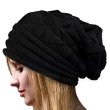 Unisex Men Women Knit Baggy Beanie Oversize Winter Hat Ski Slouchy Cap Skull Winter Wool Warm Cap Beanies daiiibabyyy