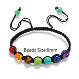 7 Chakra Natural Stone Handmade Braided Lava Bracelets Men Women Adjustable Energy Colorful Reiki Healing Beaded Bracelet daiiibabyyy