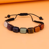 7 Chakra Natural Stone Handmade Braided Lava Bracelets Men Women Adjustable Energy Colorful Reiki Healing Beaded Bracelet daiiibabyyy