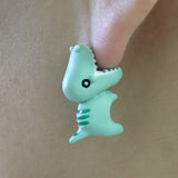 1 Pair Cute Animal Bite Earring Cartoon Soft Clay Animal Earrings Tyrannosaurus Bite Earrings Dinosaur Earrings Party Fun Gifts daiiibabyyy