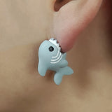 1 Pair Cute Animal Bite Earring Cartoon Soft Clay Animal Earrings Tyrannosaurus Bite Earrings Dinosaur Earrings Party Fun Gifts daiiibabyyy