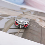 Blue Eyes Owl Ring for Women Girl Man Couple Vintage Gothic Animal Open Adjustable Ring Statement Rings Jewelry Gift daiiibabyyy
