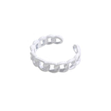2021 New Trendy Hand-painted Candy Color Dripping Oil Geometric Chain Rings for Women Multicolor Irregular Open Rings Jewelry daiiibabyyy