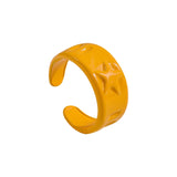 2021 New Trendy Hand-painted Candy Color Dripping Oil Geometric Chain Rings for Women Multicolor Irregular Open Rings Jewelry daiiibabyyy