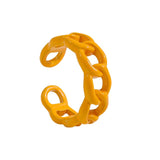 2021 New Trendy Hand-painted Candy Color Dripping Oil Geometric Chain Rings for Women Multicolor Irregular Open Rings Jewelry daiiibabyyy