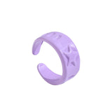 2021 New Trendy Hand-painted Candy Color Dripping Oil Geometric Chain Rings for Women Multicolor Irregular Open Rings Jewelry daiiibabyyy