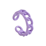 2021 New Trendy Hand-painted Candy Color Dripping Oil Geometric Chain Rings for Women Multicolor Irregular Open Rings Jewelry daiiibabyyy