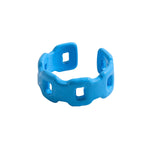 2021 New Trendy Hand-painted Candy Color Dripping Oil Geometric Chain Rings for Women Multicolor Irregular Open Rings Jewelry daiiibabyyy