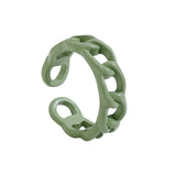 2021 New Trendy Hand-painted Candy Color Dripping Oil Geometric Chain Rings for Women Multicolor Irregular Open Rings Jewelry daiiibabyyy