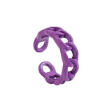 2021 New Trendy Hand-painted Candy Color Dripping Oil Geometric Chain Rings for Women Multicolor Irregular Open Rings Jewelry daiiibabyyy