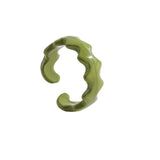2021 New Trendy Hand-painted Candy Color Dripping Oil Geometric Chain Rings for Women Multicolor Irregular Open Rings Jewelry daiiibabyyy