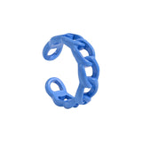 2021 New Trendy Hand-painted Candy Color Dripping Oil Geometric Chain Rings for Women Multicolor Irregular Open Rings Jewelry daiiibabyyy