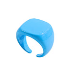 2021 New Trendy Hand-painted Candy Color Dripping Oil Geometric Chain Rings for Women Multicolor Irregular Open Rings Jewelry daiiibabyyy