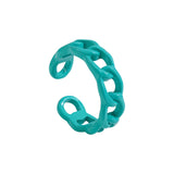 2021 New Trendy Hand-painted Candy Color Dripping Oil Geometric Chain Rings for Women Multicolor Irregular Open Rings Jewelry daiiibabyyy