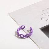 2021 New Trendy Hand-painted Candy Color Dripping Oil Geometric Chain Rings for Women Multicolor Irregular Open Rings Jewelry daiiibabyyy