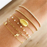 Boho Fashion Multilevel Bracelets For Women New Vintage Geometric Gold Snake Eagle Pharaoh Crystal Butterfly Lock Jewelry Gift daiiibabyyy